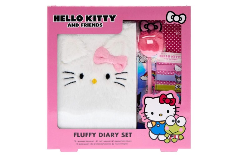Hello Kitty Fluffy Diary Set